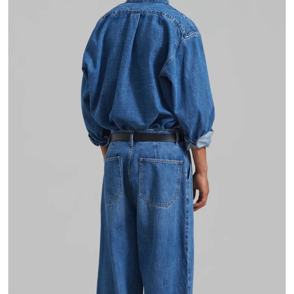 Frankie Shop MENS Blue Wide-Leg Denim Jeans